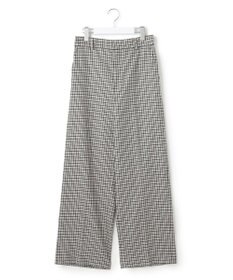 23区 L ウールミルドストレッチチェック ワイドパンツ