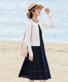 Tiaclasse L 【洗える】長袖サマーニットカーディガン