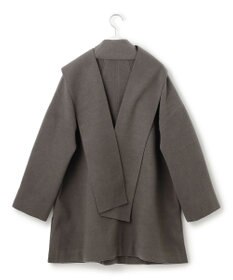 J.PRESS YORK STREET 【WOMEN】NEEDLE JERSEY マフラー付コート