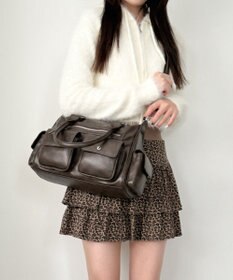 WEGO ポケットデザインボストンショルダー