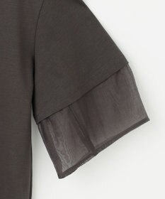 23区 L 【GLOW8月号掲載/洗える】スムースコンビジャージー ランタンスリーブ カットソー