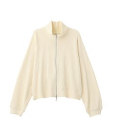 earth music&ecology 【予約】【綿100％】ダブルジップワッフルカーディガン