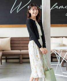 Tiaclasse 【洗える】長袖サマーニットカーディガン