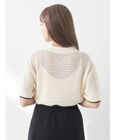 earth music&ecology ラインポロニットプルオーバー