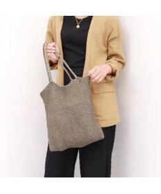 UNBILLION カシュカシュ cachecache / ラメ糸編みトートバッグ