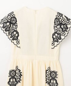 GRACE CONTINENTAL バイカラー刺繍コットンワンピース