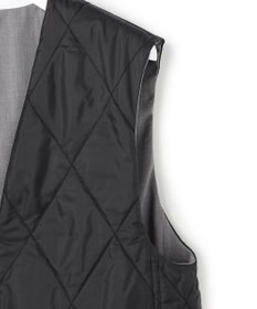 ICB 【洗える・リバーシブル着用可】T/Wツイルキルト リバーシブル パディング ジレ