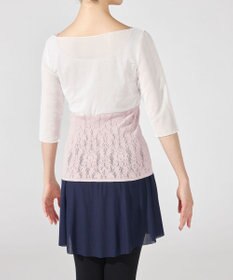 Chacott カップ付きレイヤードニットトップ