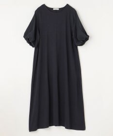 ANY 異素材コンビ ボリュームスリーブワンピース