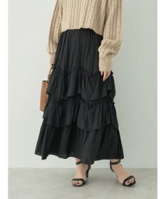 earth music&ecology ランダムティアードボリュームスカート