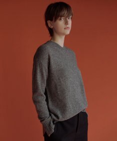 J.PRESS LADIES YAK BLEND Vネック ニット グレー系