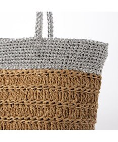 UNBILLION カシュカシュ cachecache / ラメ切替クロッシェトート カゴバッグ