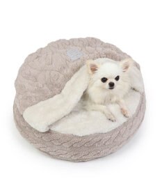PET PARADISE ペットパラダイス  遠赤外線  寝袋 丸型《アラン柄》 50cm