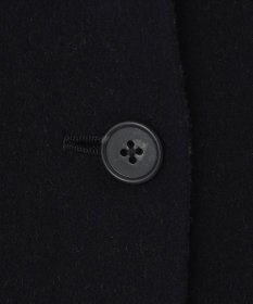 J.PRESS LADIES S 【リバーシブル】ウールナイロン リバーチェック ノーカラー ロングコート