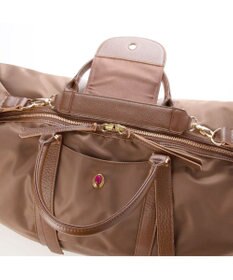 UNBILLION ペルケ perche / ナイロン×牛革かぶせジェムストーン2wayボストンバッグ