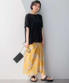 23区 【洗える】Ratti ペイズリーシフォン スカート