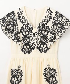 バイカラー刺繍コットンワンピース / GRACE CONTINENTAL