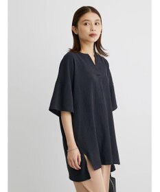 Green Parks ５分袖スキッパーカットチュニック