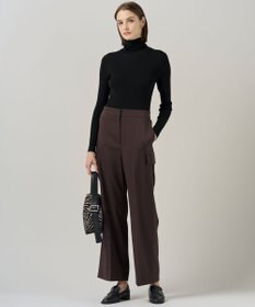 ICB L 【スマートバック仕様・洗える】ストレッチダブルサテン カーゴパンツ