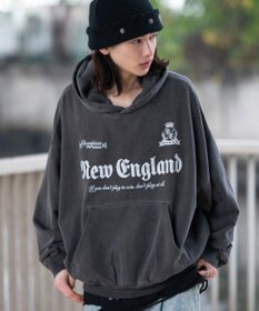 WEGO 【ユニセックス着用ITEM】グラフィックバルーンクロップドプルパーカー