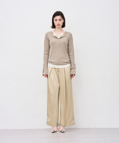 uncrave ハイゲージニット ヘンリーネックトップス