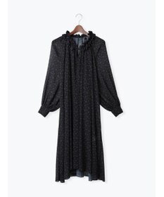 Te chichi フラワーシフォンフリルネックドレス