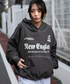 WEGO 【ユニセックス着用ITEM】グラフィックバルーンクロップドプルパーカー