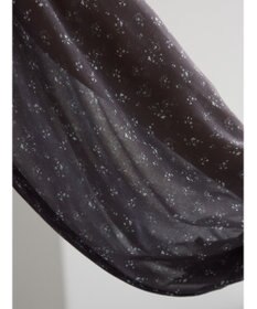 Te chichi フラワーシフォンフリルネックドレス