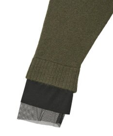 YECCA VECCA 袖レイヤードソフトニット