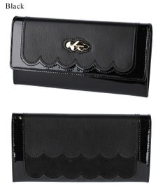 tsumori chisato CARRY スカラップコンビ 長財布 かぶせタイプ