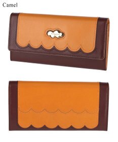 tsumori chisato CARRY スカラップコンビ 長財布 かぶせタイプ