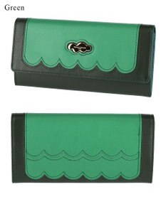 tsumori chisato CARRY スカラップコンビ 長財布 かぶせタイプ