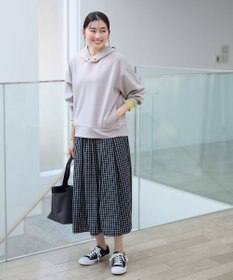 ANY L 【ウエストゴム】タックギャザーフレアスカート