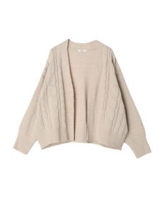 earth music&ecology ベロアモールケーブルカーディガン
