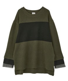 YECCA VECCA 袖レイヤードソフトニット