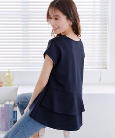 Tiaclasse 【UVカット・吸水速乾】 “きれい見え” バックペプラムトップス