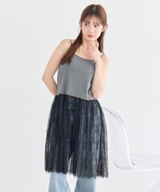 earth music&ecology チュールヘムキャミソール