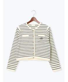 Te chichi レタードポケットジャケットカーディガン