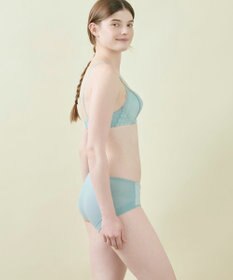 une nana cool リニューアル【綿混】ビタードットコットン 3/4カップブラ