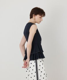 GRACE CONTINENTAL シャンブレーフリルベスト