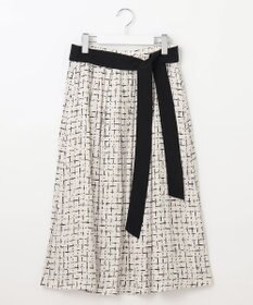 自由区 【セットアップ対応・ウエストゴム】スクラッチチェックプリント スカート