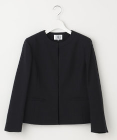 J.PRESS LADIES ライトツイードストレッチ ノーカラー ジャケット