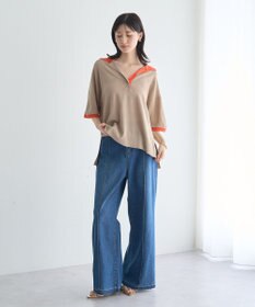 YECCA VECCA 綿麻バギーデニムパンツ
