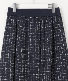 自由区 【セットアップ対応・ウエストゴム】スクラッチチェックプリント スカート