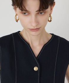 GRACE CONTINENTAL シャンブレーフリルベスト