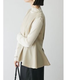 Green Parks AnriettMusee ノースリーブタックペプラムブラウス