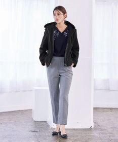 Tiaclasse L ウールライクフーデットショートコート