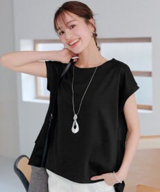 Tiaclasse 【UVカット・吸水速乾】 “きれい見え” バックペプラムトップス