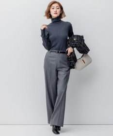 23区 【滝沢眞規子さん着用】クリアウールサキソニー ワイドパンツ