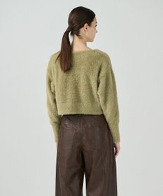 GRACE CONTINENTAL フェザーzipニットカーディガン